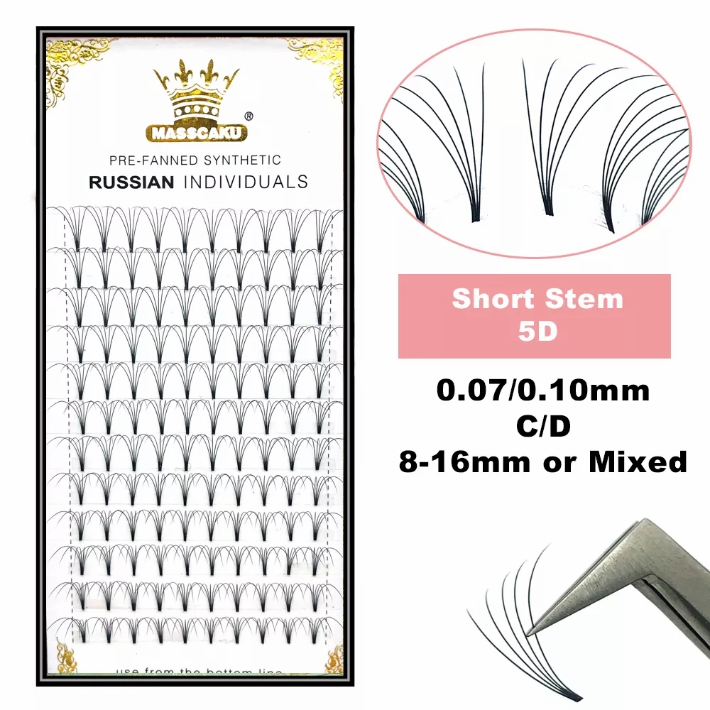 Eyelash Extension Russian - MASSCAKU Premade Nga Tập Thân Ngắn