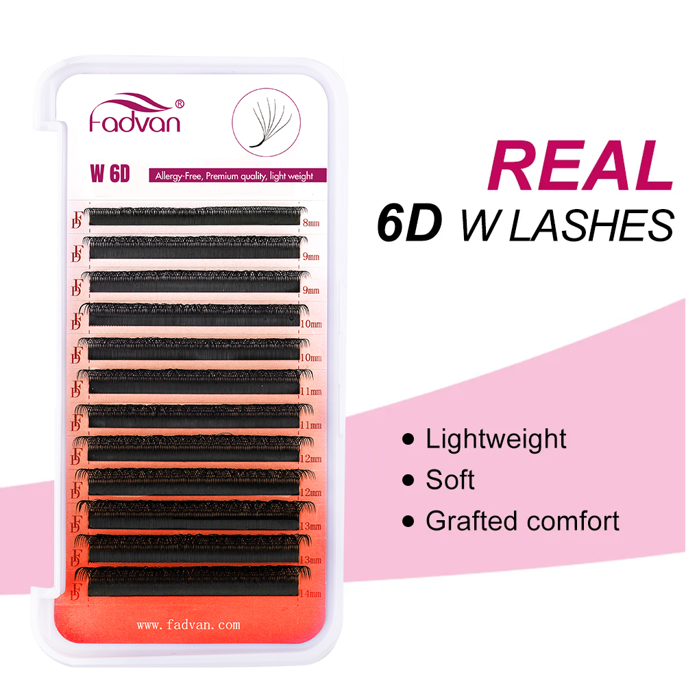 Fadvan Thực 6D W Hàng Mi 0.07  - đánh giá và giá Eyelash Extension Human Hair