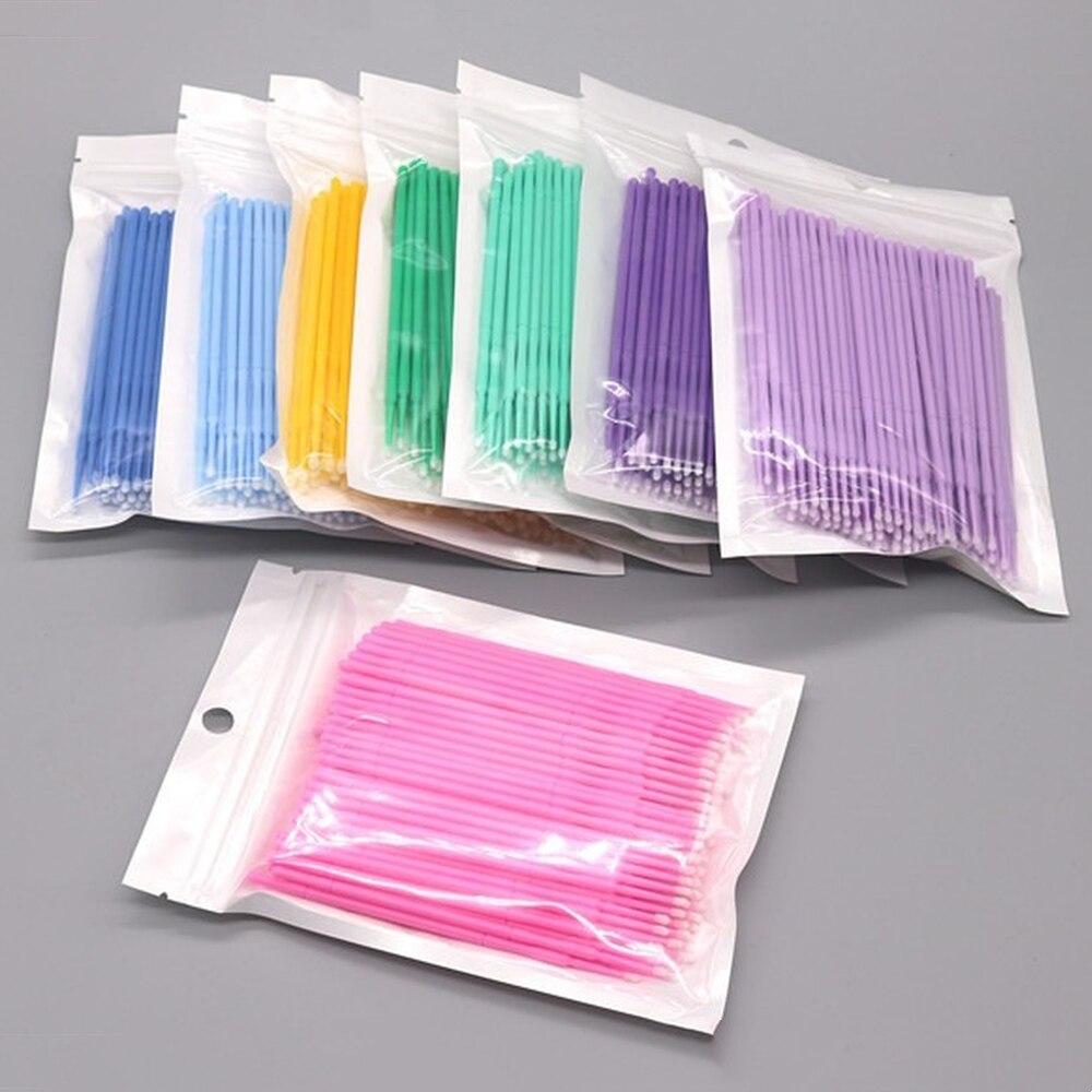 100pcs/lot Micro Brushes Make  - đánh giá và giá Eyelash Extension Look