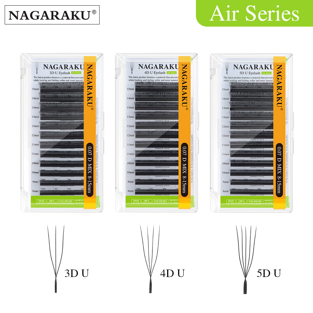 NAGARAKU U Shape 3D/4D/5D Soft - đánh giá và giá Eyelash Extension Human Hair