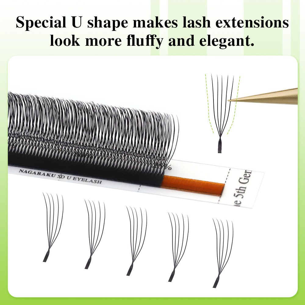 NAGARAKU U Shape 3D/4D/5D Soft - đánh giá và giá Eyelash Extension Human Hair