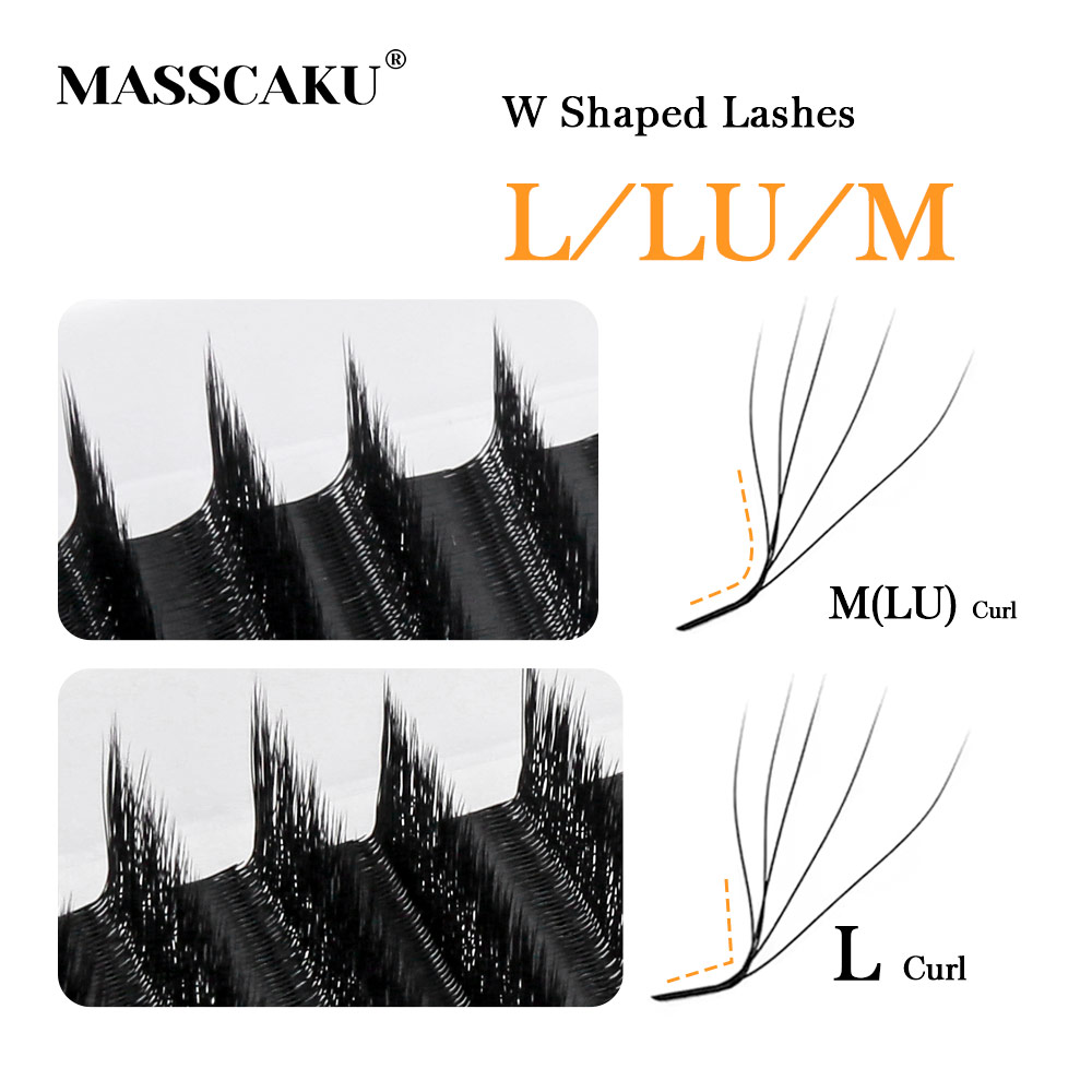 MASSCAKU L LU M Curl YY/W Shap - đánh giá và giá Eyelash Extension Human Hair