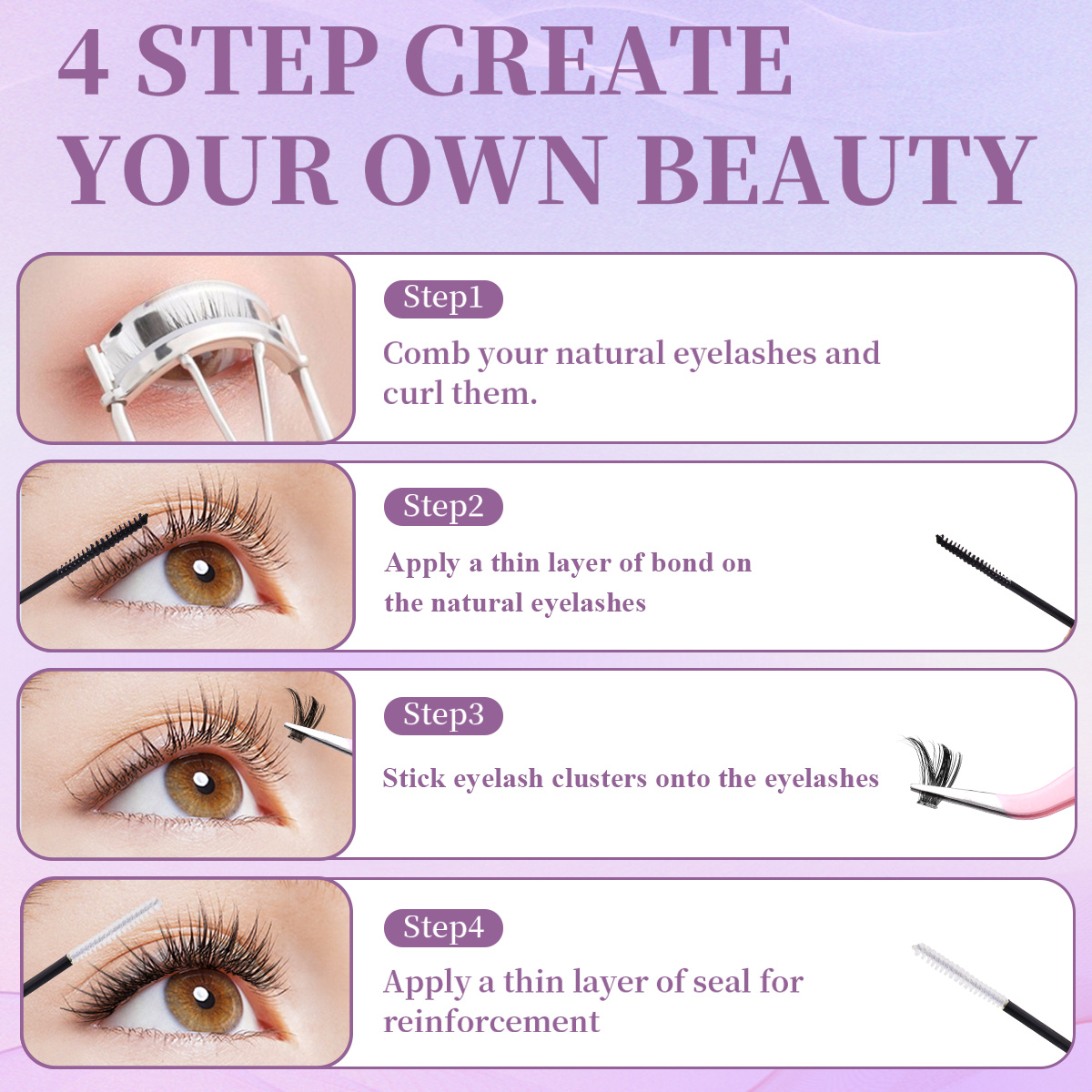 Individual False Eyelashes Mix - đánh giá và giá Eyelash Extension For Asian Eyes