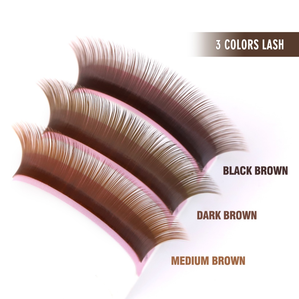 Lashprofessor J L M Curl Brown - đánh giá và giá Eyelash Extension For Asian Eyes