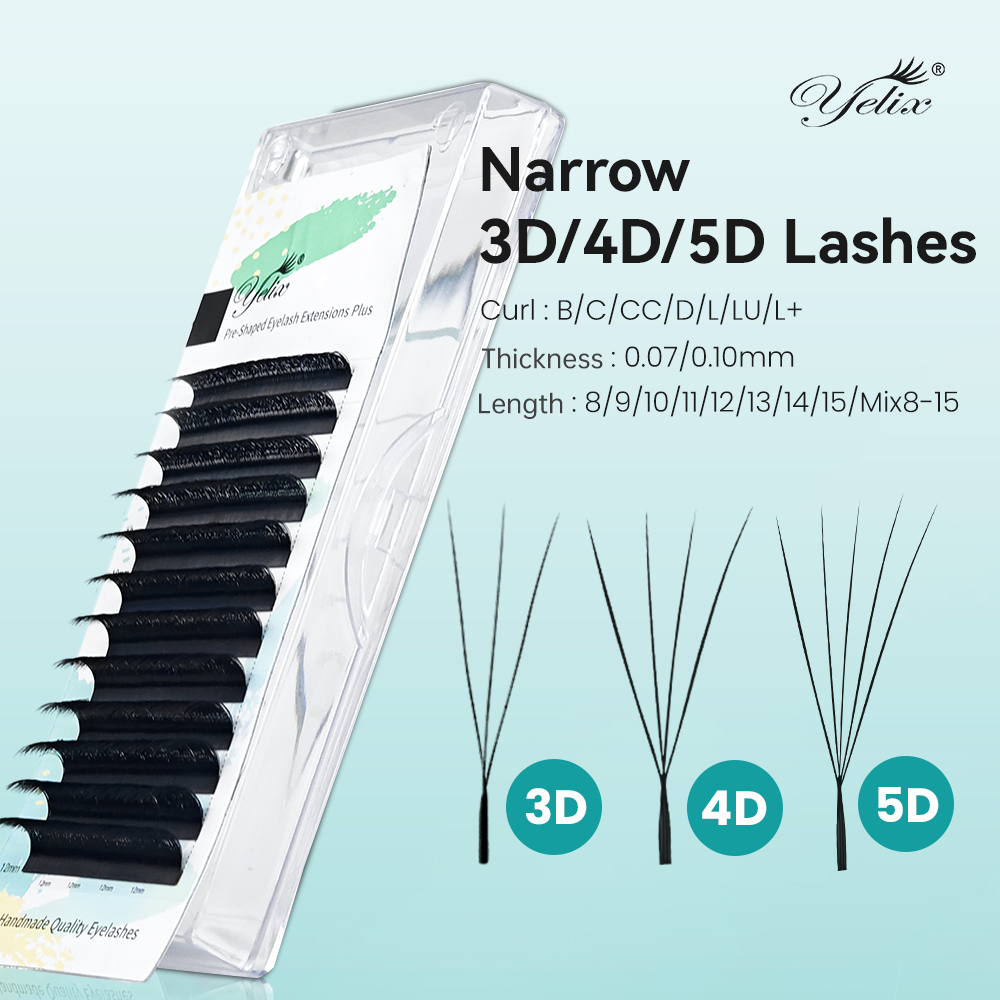 Yelix Narrow 3D 4D 5D W Premad - đánh giá và giá Eyelash Extension For Asian Eyes